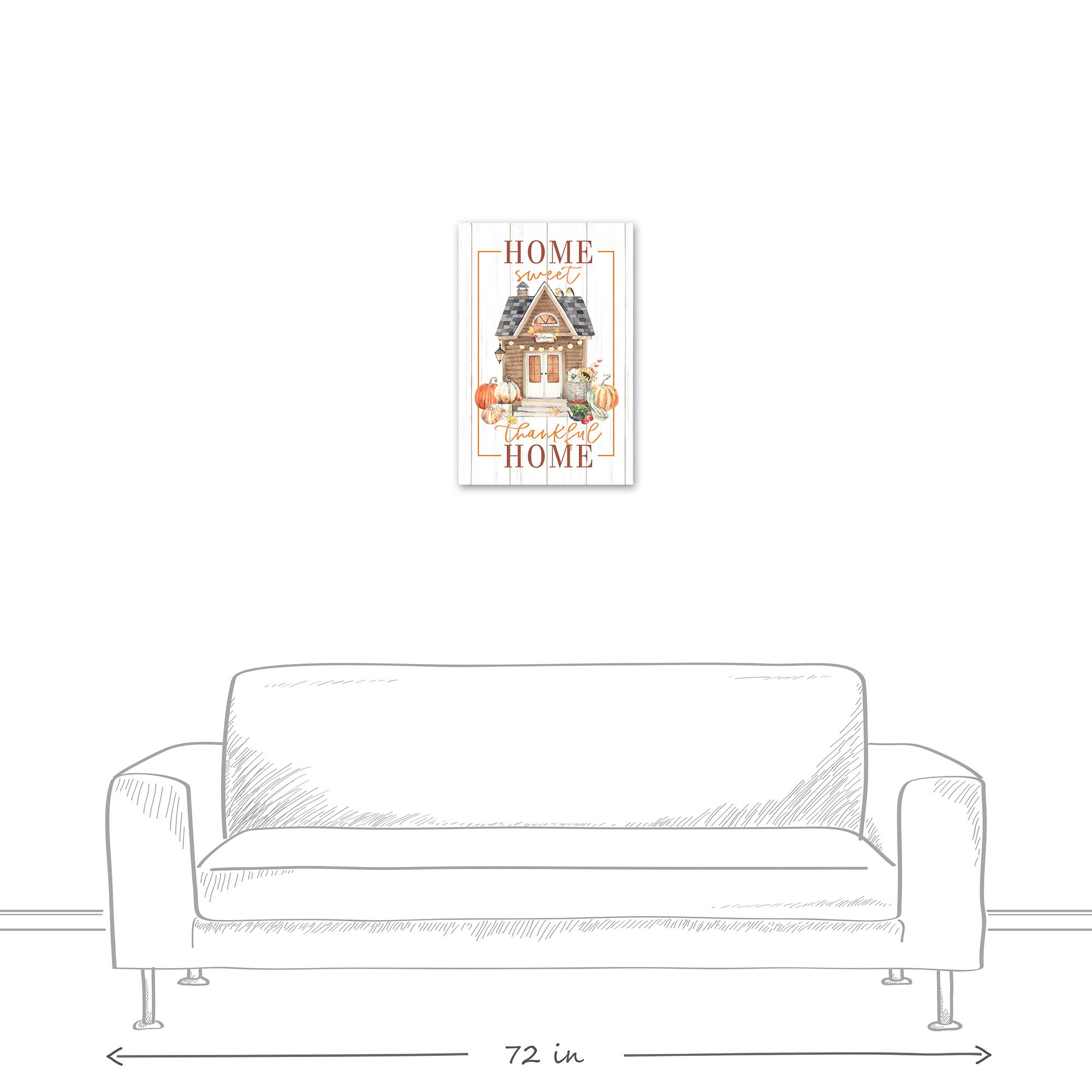 Home Sweet Thankful Home Canvas Wall Art